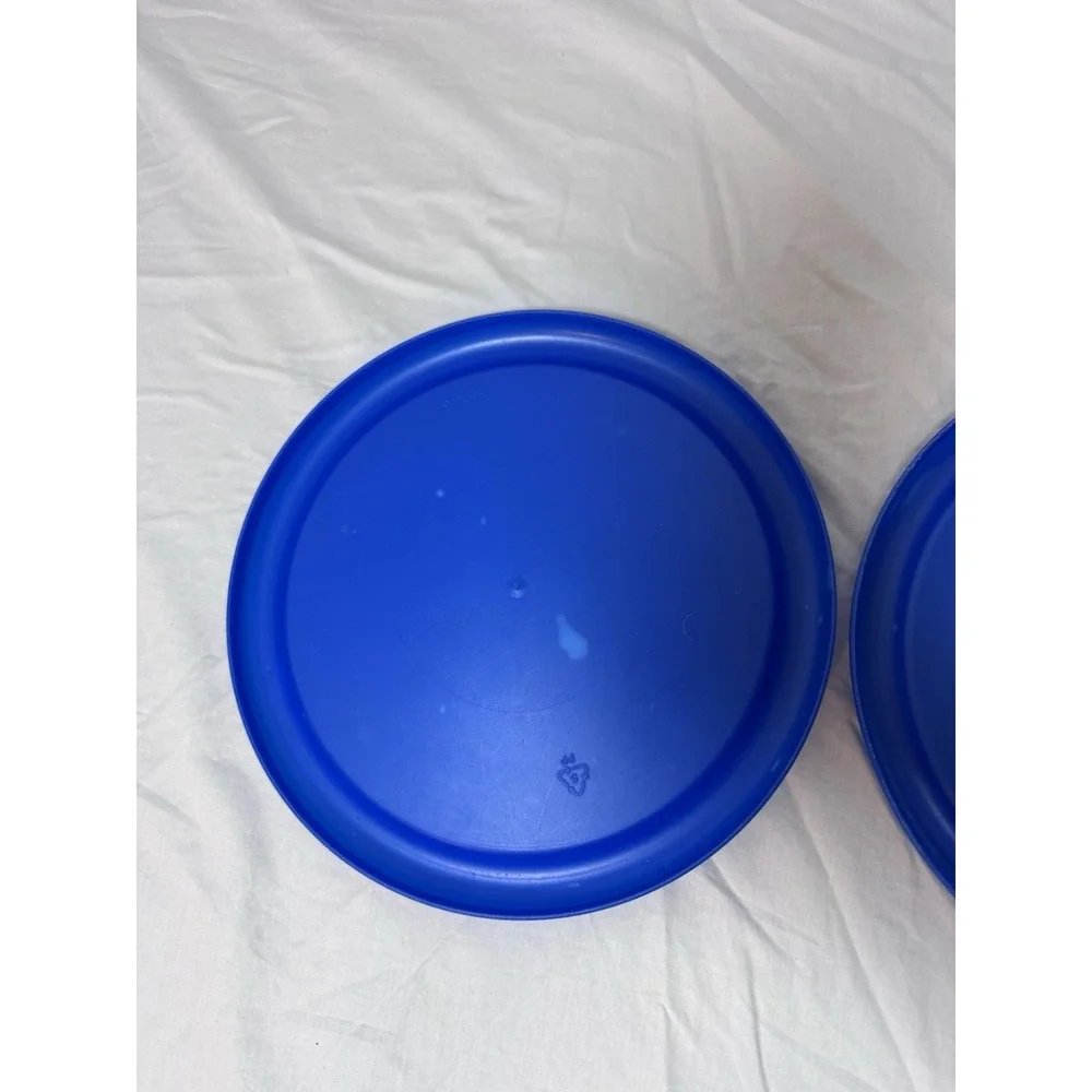2X Sterilite 747 N6-C Replacement Lids Only Blue Round 9